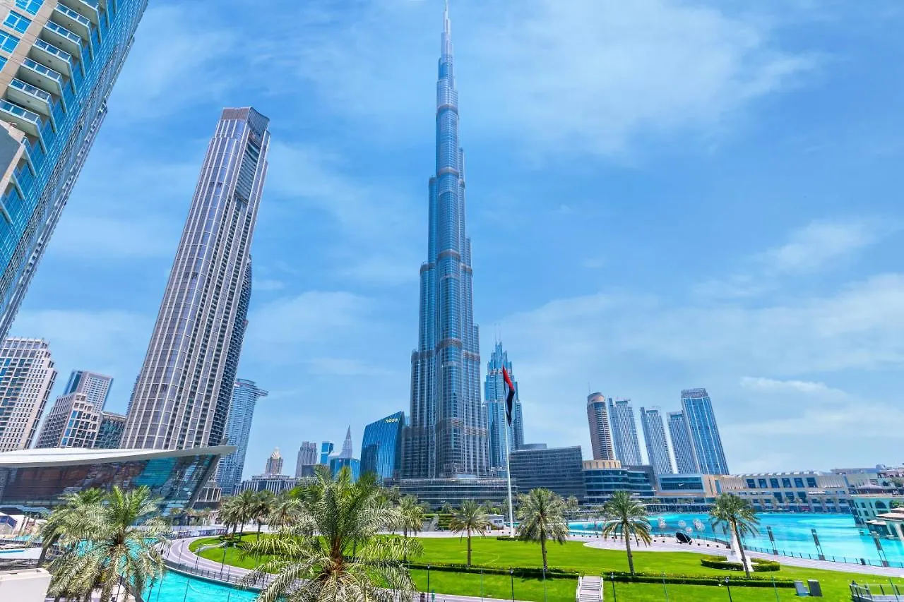 Terrace Balcony Burj Khlaifa View Fast Wifi Apartman Dubaj